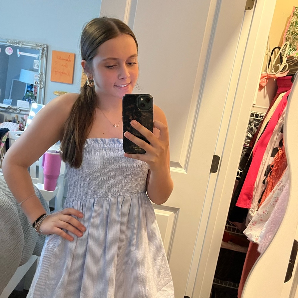 Blue Striped Dress